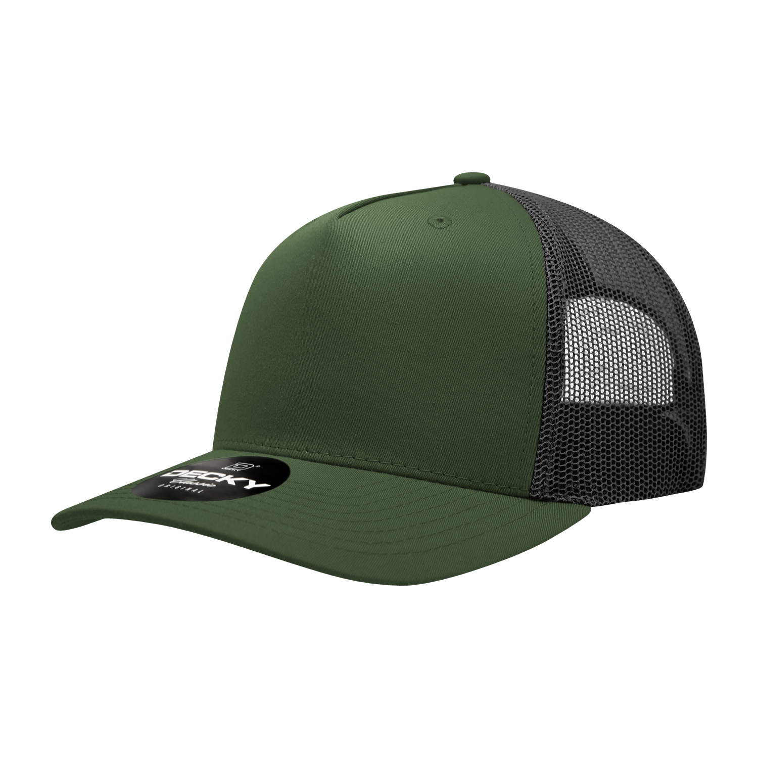 Decky 6030 5-Panel Mid Profile Structured Cotton Blend Trucker Hat