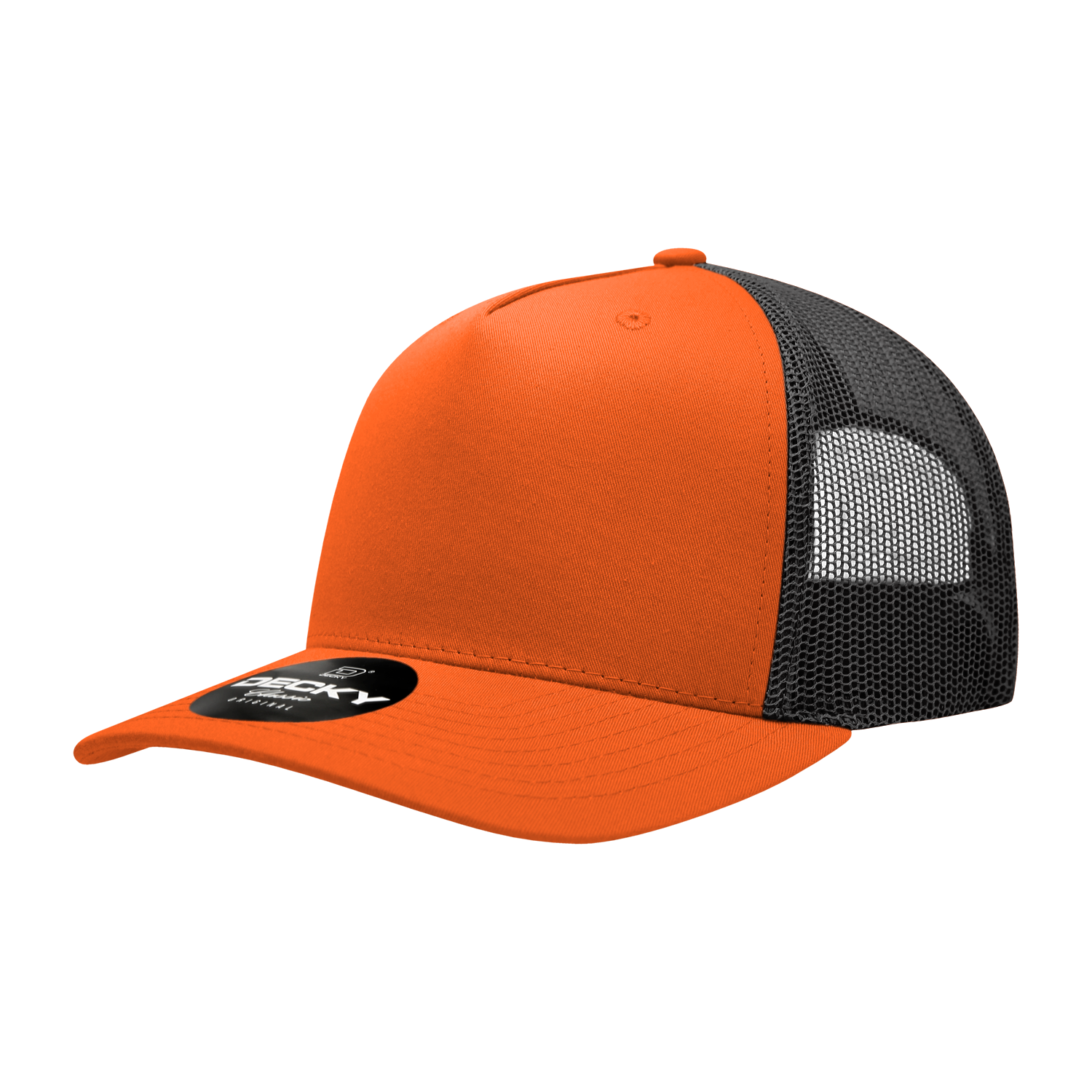 Decky 6030 5-Panel Mid Profile Structured Cotton Blend Trucker Hat