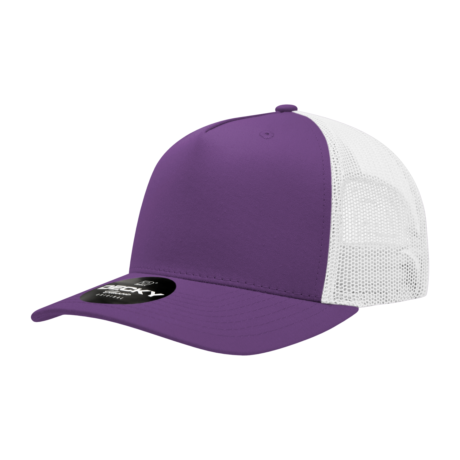 Decky 6030 5-Panel Mid Profile Structured Cotton Blend Trucker Hat