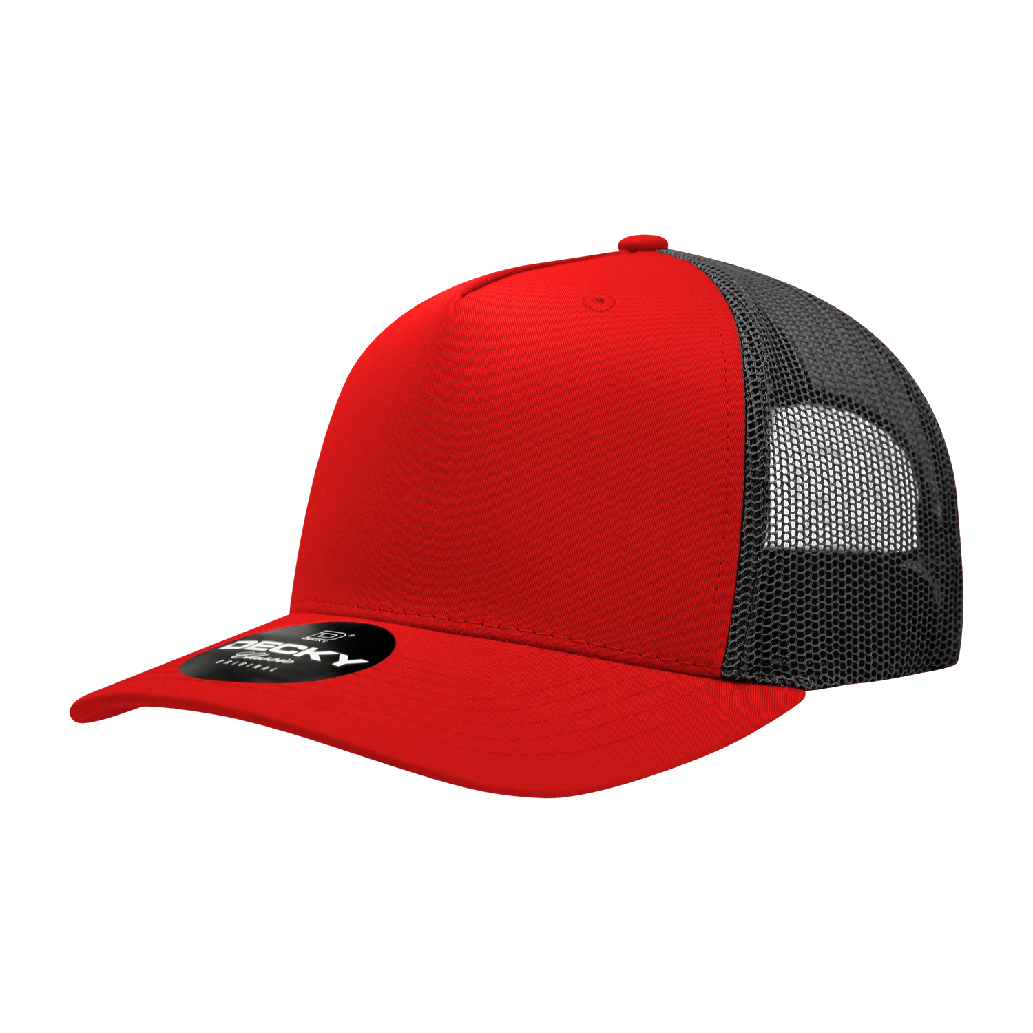 Decky 6030 5-Panel Mid Profile Structured Cotton Blend Trucker Hat