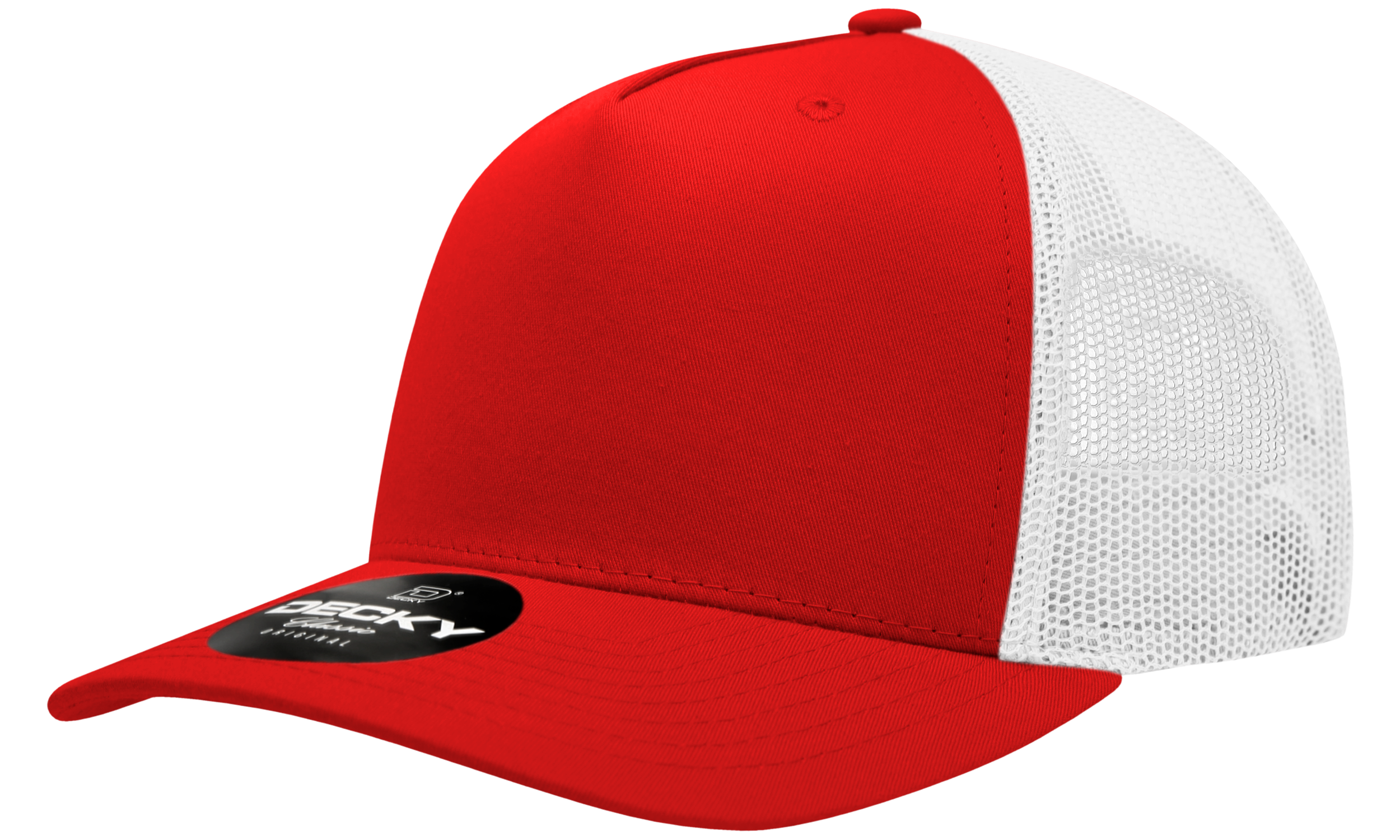 Decky 6030 5-Panel Mid Profile Structured Cotton Blend Trucker Hat