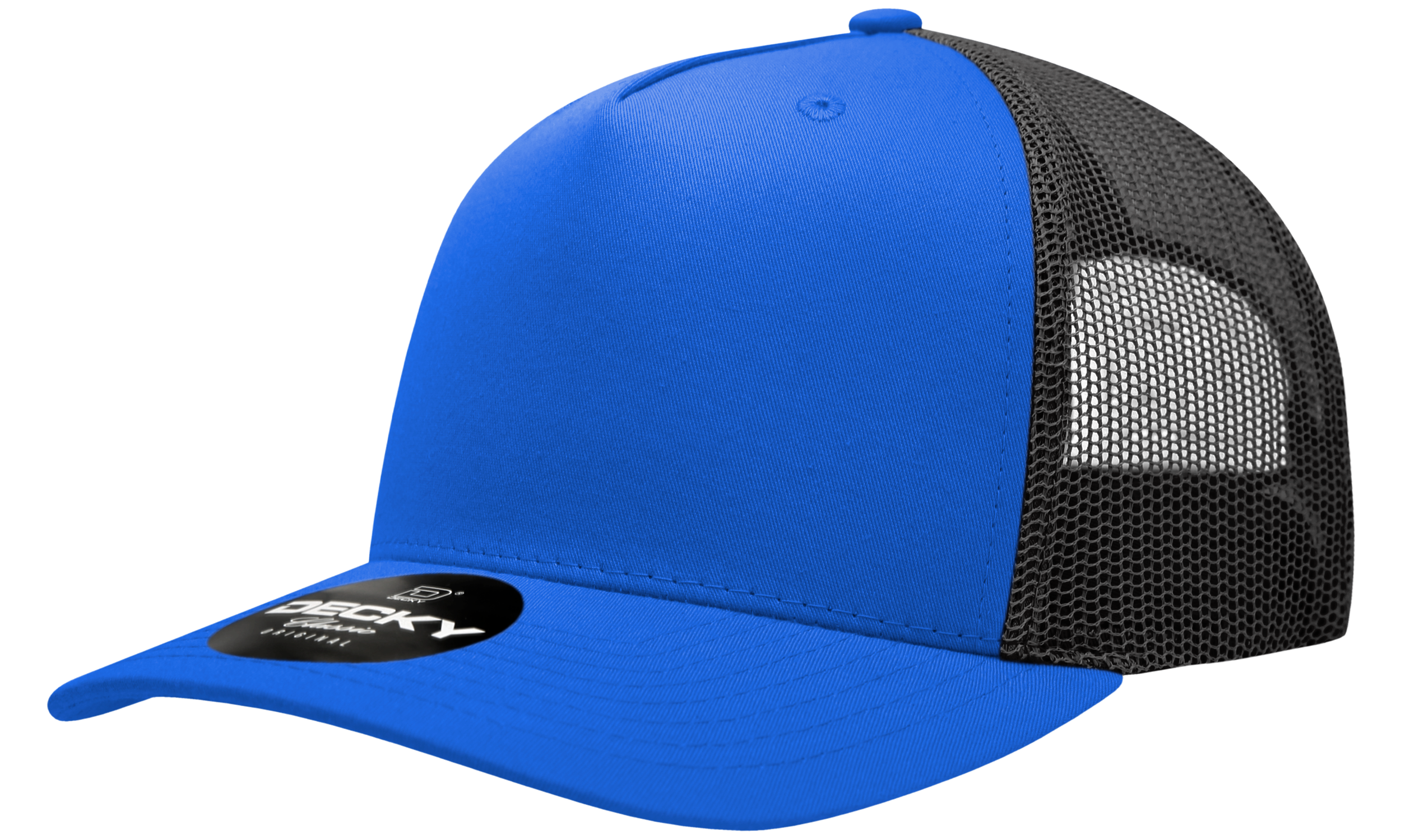 Decky 6030 5-Panel Mid Profile Structured Cotton Blend Trucker Hat