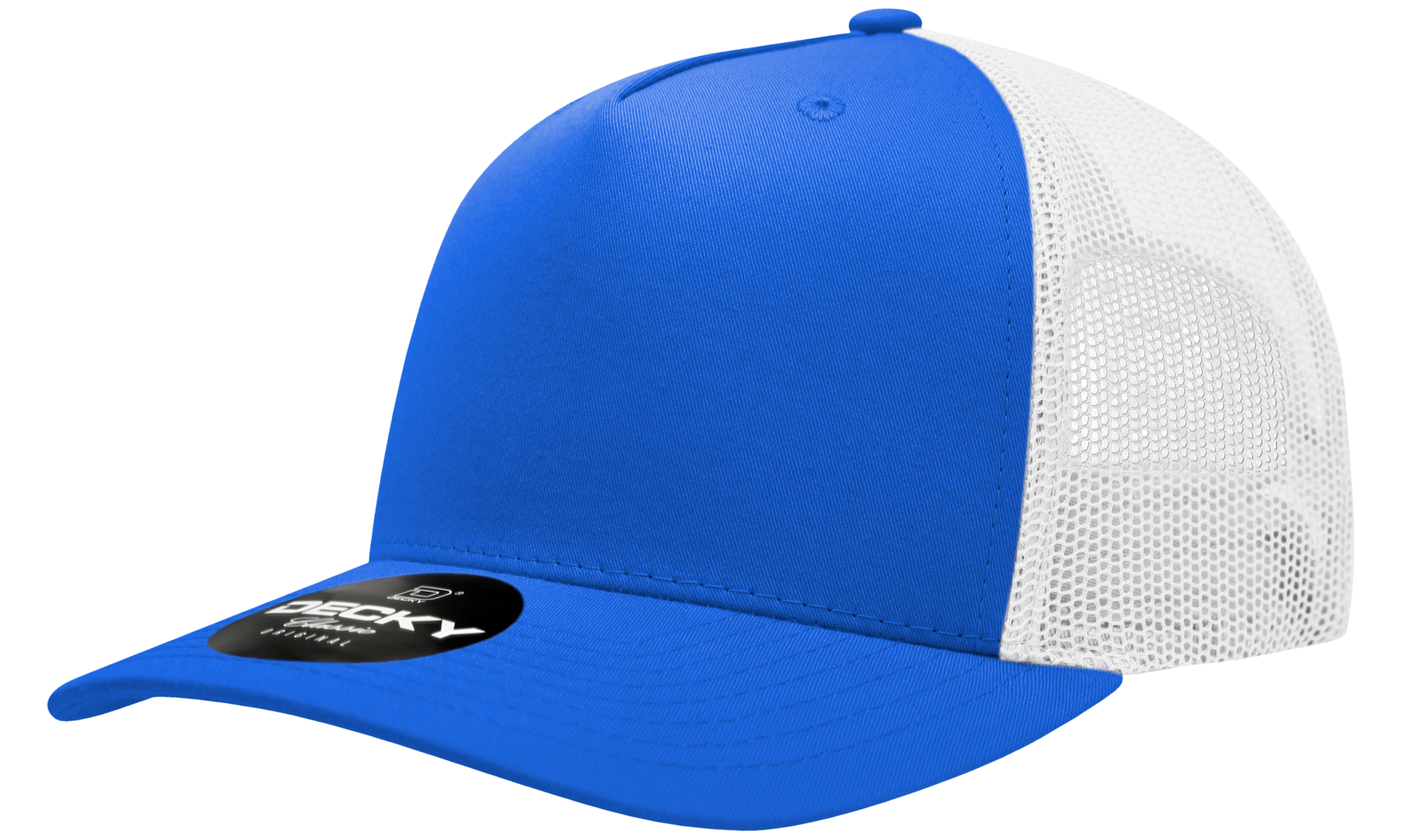 Decky 6030 5-Panel Mid Profile Structured Cotton Blend Trucker Hat