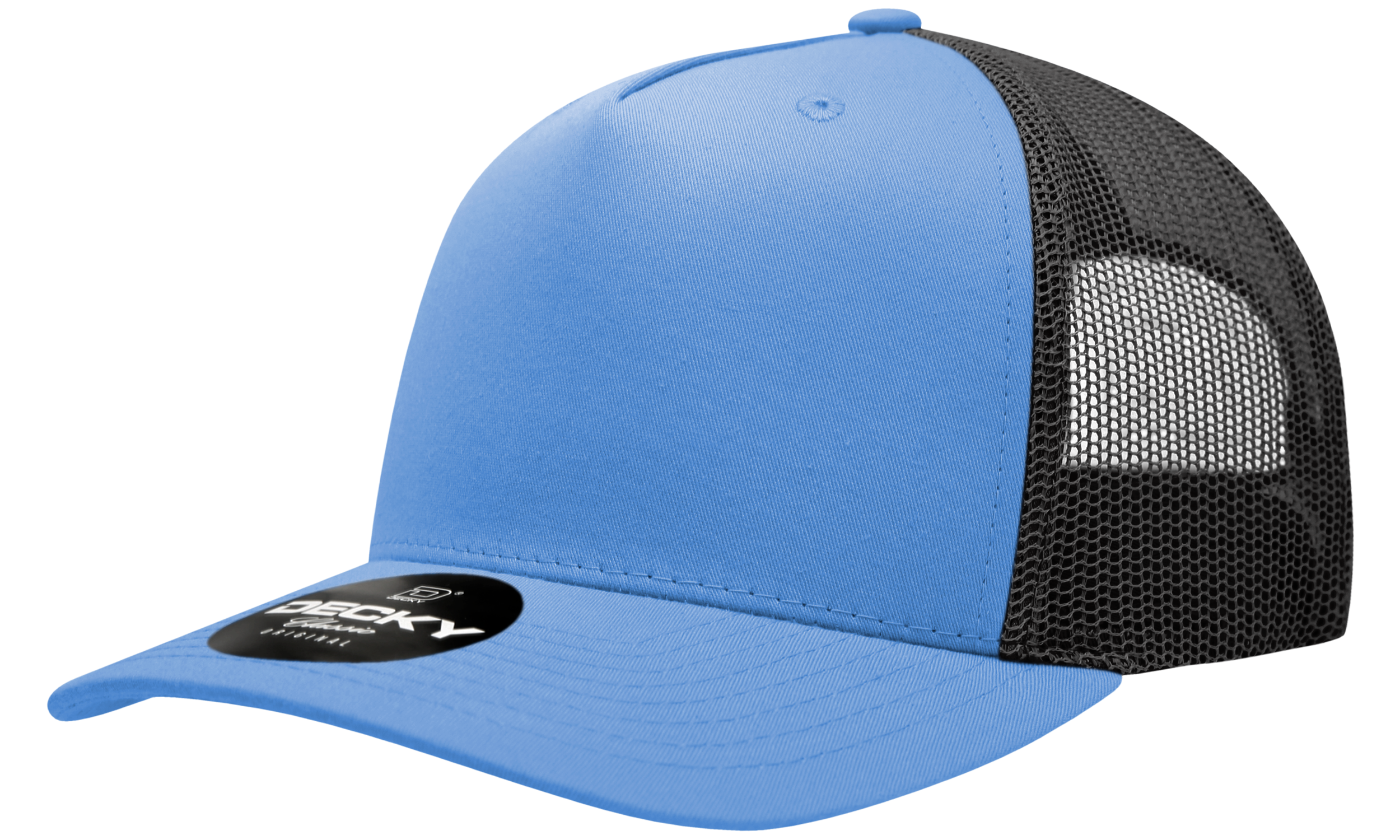 Decky 6030 5-Panel Mid Profile Structured Cotton Blend Trucker Hat