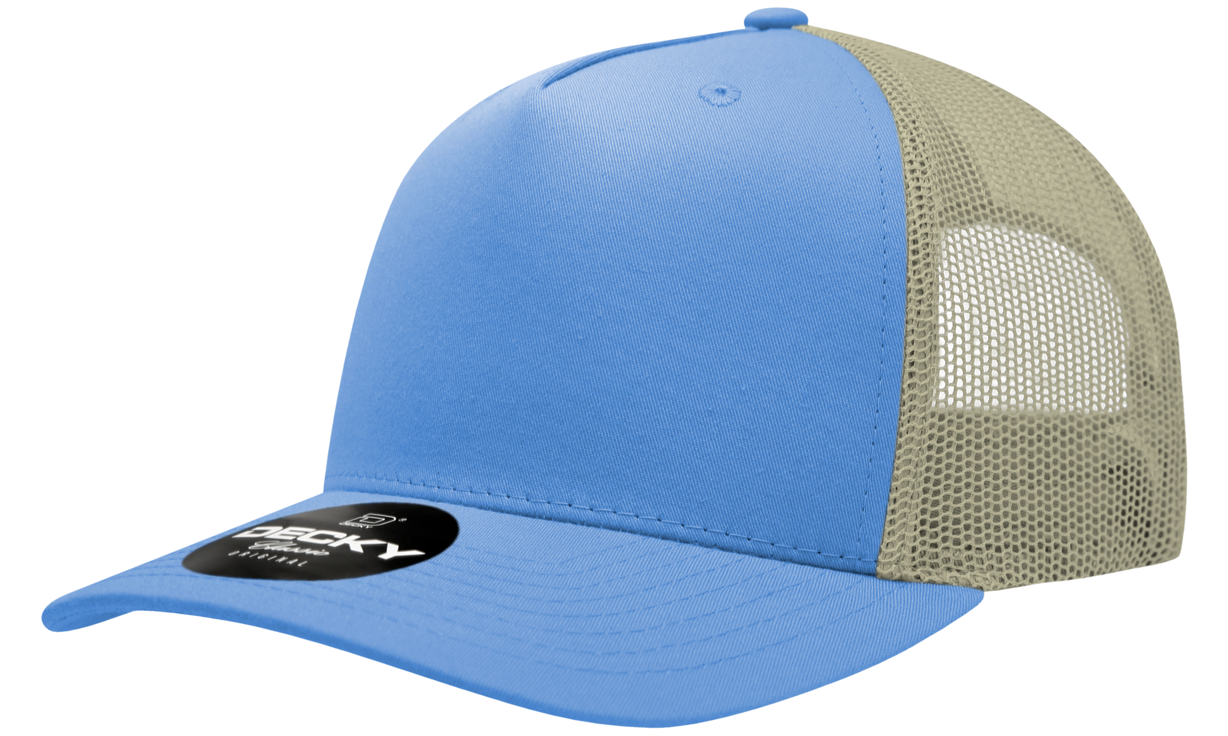 Decky 6030 5-Panel Mid Profile Structured Cotton Blend Trucker Hat