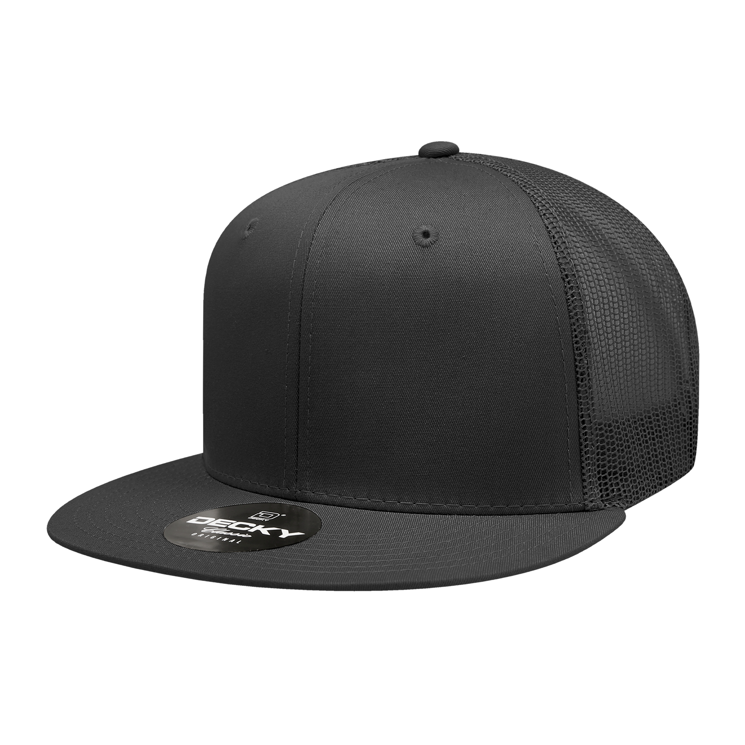Decky 6033 6-Panel High Profile Structured Cotton Blend Trucker Hat