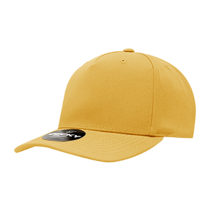Decky 6038 Classic 5-Panel Mid Profile Structured Polyester Cap, Plastic Snapback