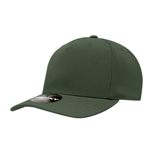 Decky 6038 Classic 5-Panel Mid Profile Structured Polyester Cap, Plastic Snapback