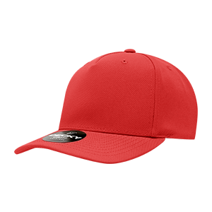 Decky 6038 Classic 5-Panel Mid Profile Structured Polyester Cap, Plastic Snapback