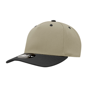 Decky 6038 Classic 5-Panel Mid Profile Structured Polyester Cap, Plastic Snapback