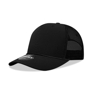 Decky 6040 5-Panel Mid Profile Structured Cotton/Poly Blend Trucker Hat w/Rope