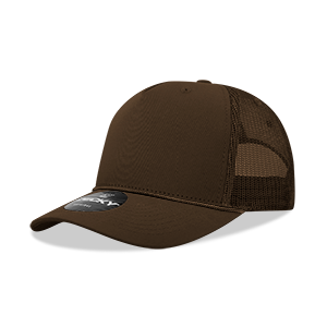 Decky 6040 5-Panel Mid Profile Structured Cotton/Poly Blend Trucker Hat w/Rope