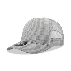 Decky 6040 5-Panel Mid Profile Structured Cotton/Poly Blend Trucker Hat w/Rope