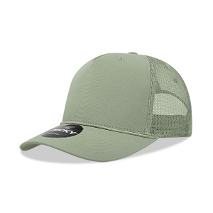 Decky 6040 5-Panel Mid Profile Structured Cotton/Poly Blend Trucker Hat w/Rope