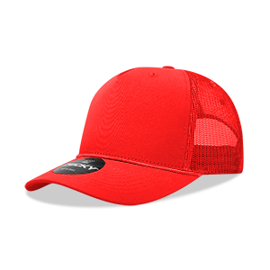 Decky 6040 5-Panel Mid Profile Structured Cotton/Poly Blend Trucker Hat w/Rope