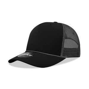 Decky 6040 5-Panel Mid Profile Structured Cotton/Poly Blend Trucker Hat w/Rope