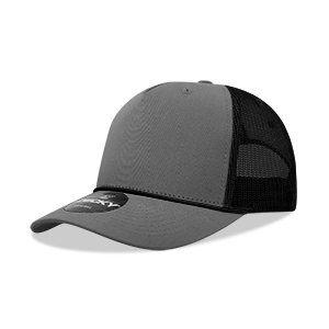 Decky 6040 5-Panel Mid Profile Structured Cotton/Poly Blend Trucker Hat w/Rope
