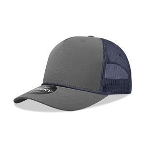 Decky 6040 5-Panel Mid Profile Structured Cotton/Poly Blend Trucker Hat w/Rope