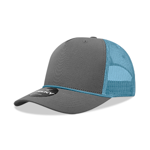 Decky 6040 5-Panel Mid Profile Structured Cotton/Poly Blend Trucker Hat w/Rope