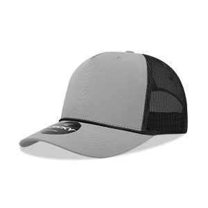 Decky 6040 5-Panel Mid Profile Structured Cotton/Poly Blend Trucker Hat w/Rope
