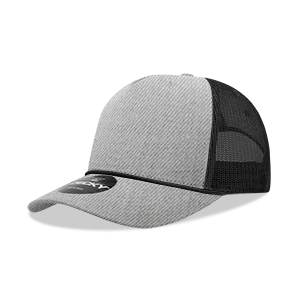 Decky 6040 5-Panel Mid Profile Structured Cotton/Poly Blend Trucker Hat w/Rope