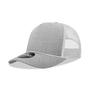 Decky 6040 5-Panel Mid Profile Structured Cotton/Poly Blend Trucker Hat w/Rope