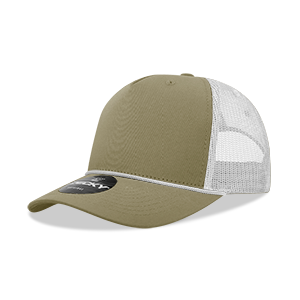 Decky 6040 5-Panel Mid Profile Structured Cotton/Poly Blend Trucker Hat w/Rope