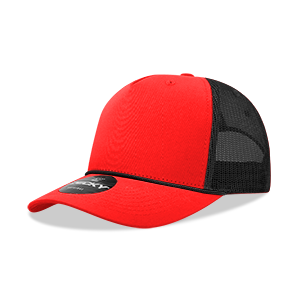 Decky 6040 5-Panel Mid Profile Structured Cotton/Poly Blend Trucker Hat w/Rope