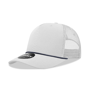 Decky 6040 5-Panel Mid Profile Structured Cotton/Poly Blend Trucker Hat w/Rope
