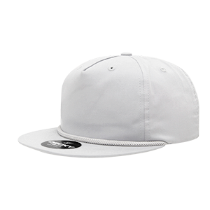 DECKY CLASSIC 6042 5-Panel High Profile Rope Hat, Cotton Blend, Flat Bill | 6042-1BLK
