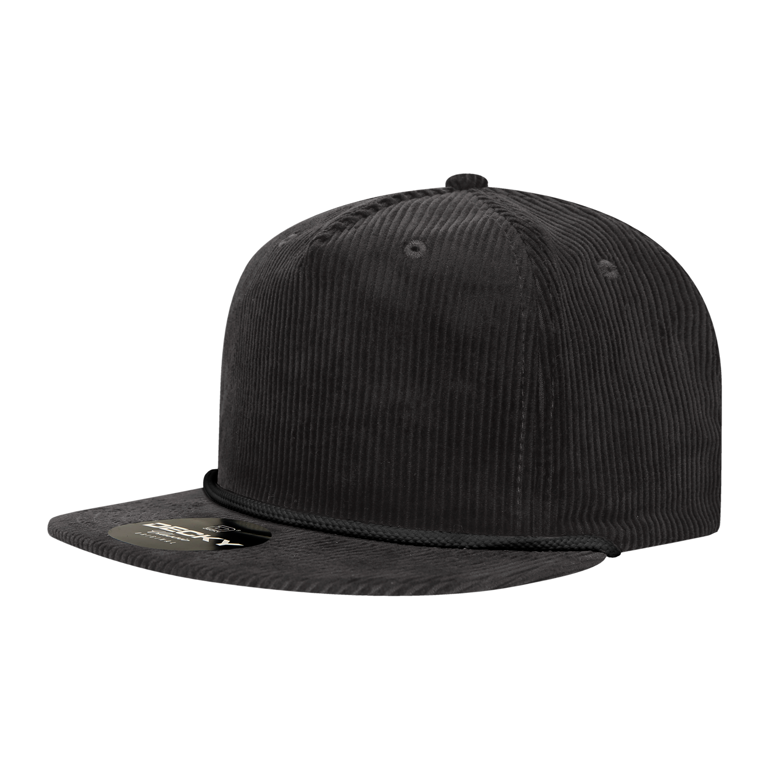 DECKY 6043 5-Panel High Profile Corduroy Rope Hat