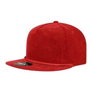 DECKY 6043 5-Panel High Profile Corduroy Rope Hat