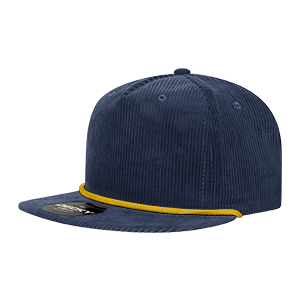 DECKY 6043 5-Panel High Profile Corduroy Rope Hat