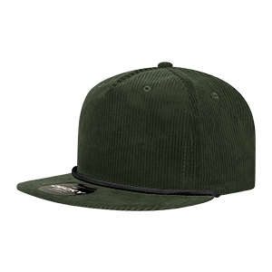 DECKY 6043 5-Panel High Profile Corduroy Rope Hat