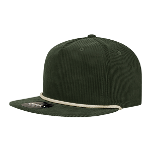 DECKY 6043 5-Panel High Profile Corduroy Rope Hat