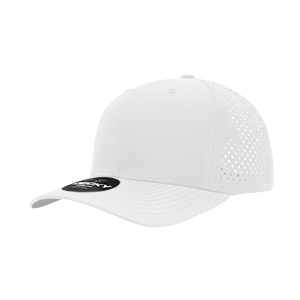 DECKY 6227 6-Panel Mid Profile Structured Perforated Performance Cap, Black