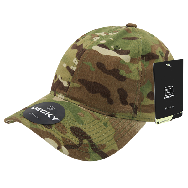 DECKY 6300 Relaxed Multicam Low Profile Ripstop Cap | 6300-MC