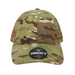 DECKY 6300 Relaxed Multicam Low Profile Ripstop Cap | 6300-MC