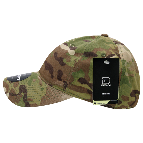DECKY 6300 Relaxed Multicam Low Profile Ripstop Cap | 6300-MC