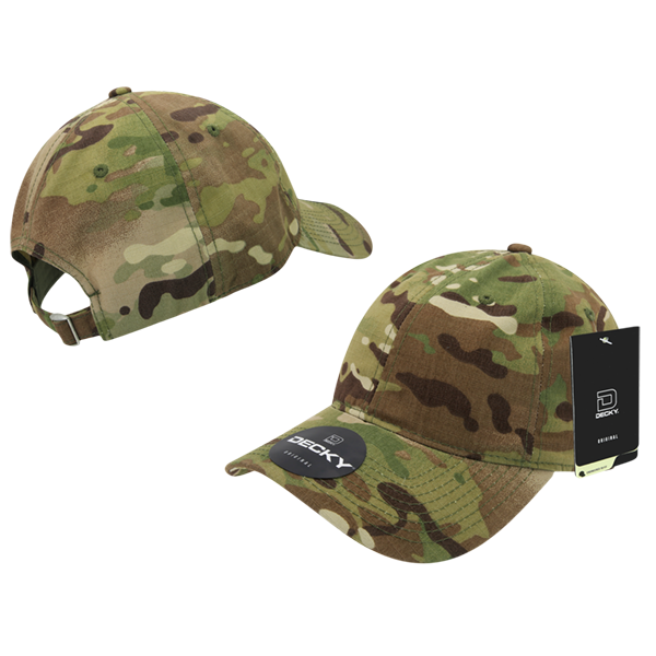 DECKY 6300 Relaxed Multicam Low Profile Ripstop Cap | 6300-MC