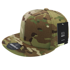 DECKY 6302 Multicam 6-Panel High Profile Snapback Cap, Flat Bill