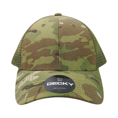 DECKY 6305 Multicam Relaxed Low Profile Trucker Hat, Mtc/Mtc/Olive