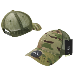 DECKY 6305 Multicam Relaxed Low Profile Trucker Hat, Mtc/Mtc/Olive