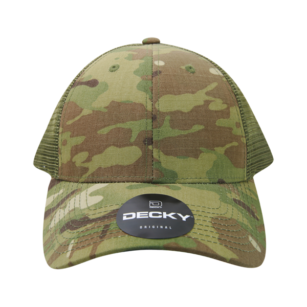 Decky 6306 Multicam Structured Low Crown Trucker Hat, Mtc/Mtc/Olive