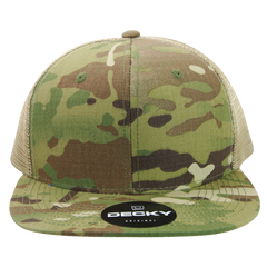 DECKY 6307 Multicam High Crown Trucker Hat, Mtc/Mtc/Khaki