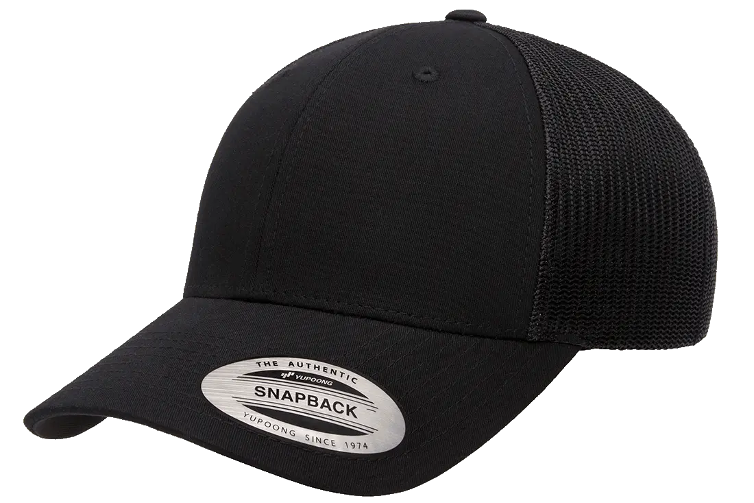YP Classics Low Profile Trucker Cap Flex Fit House 6601-BK-ONE