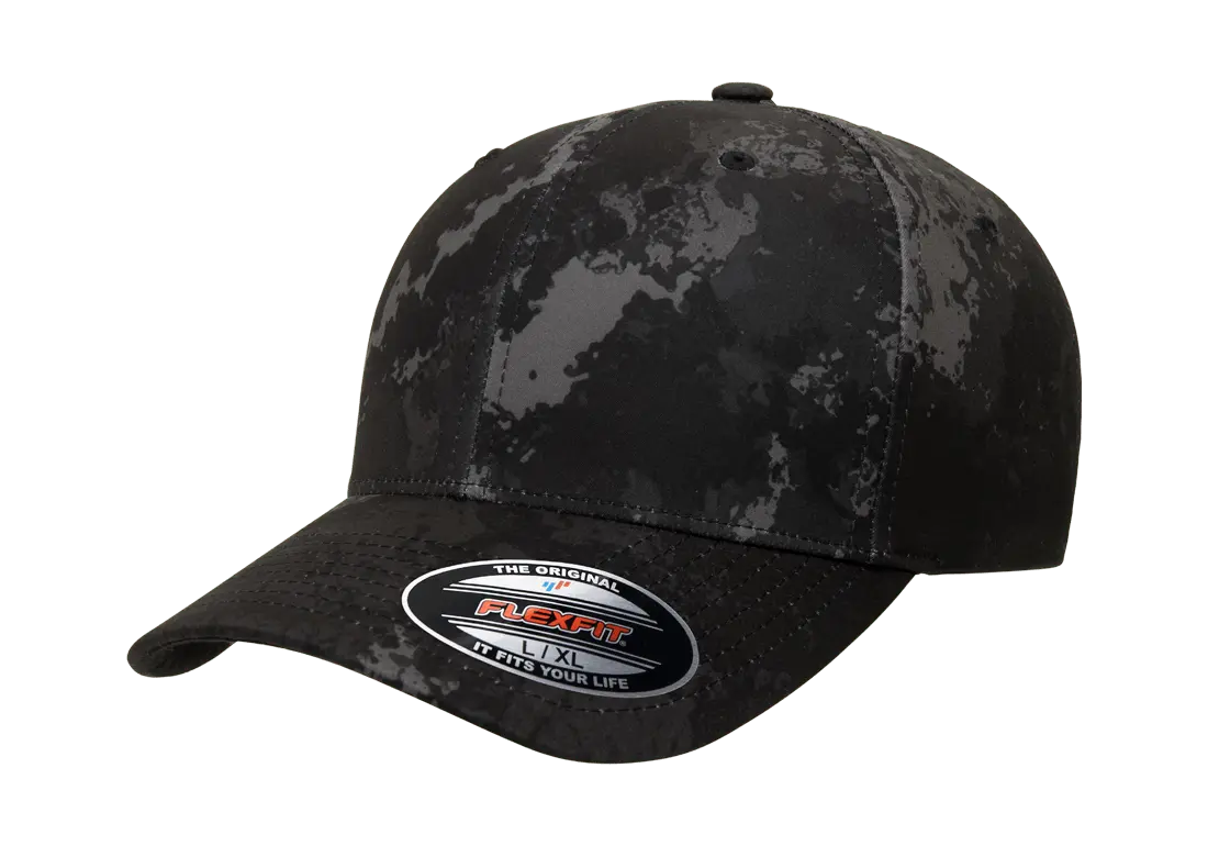 Flexfit Veil Camo 6-Panel Structured Fitted Baseball Cap | 6277VC-PD-SM
