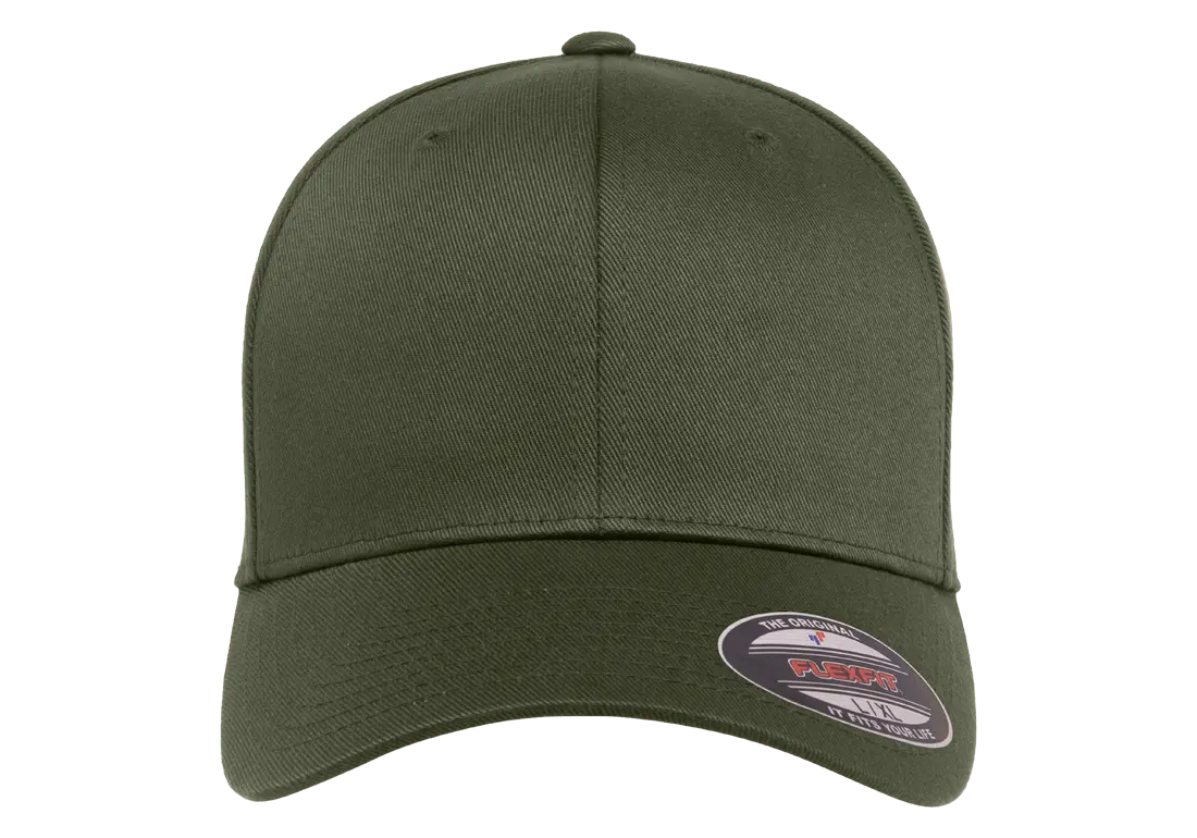 Flexfit Wooly Combed 6-Panel Fitted Baseball Cap