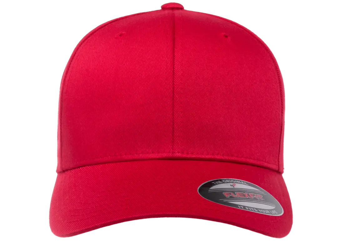 Flexfit Wooly Combed 6-Panel Fitted Baseball Cap