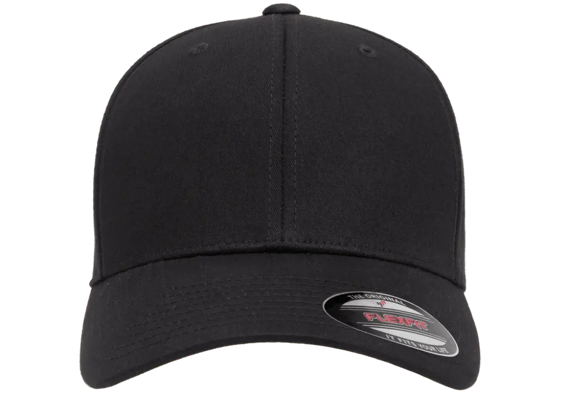 Flexfit Cotton Twill Cap, 6-Panel Structured Fitted Hat